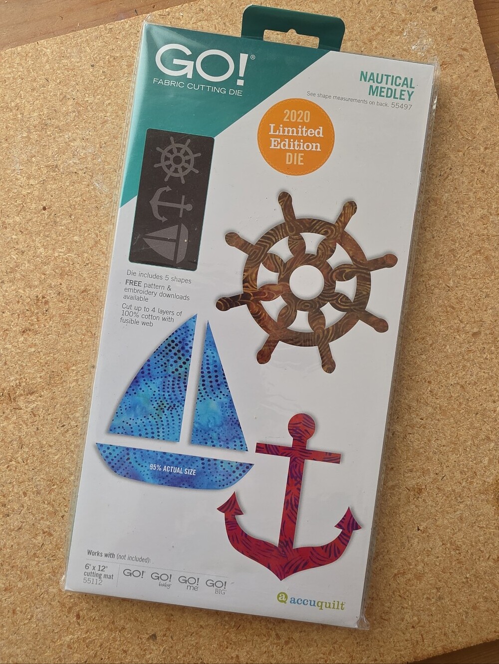 AccuQuilt GO! Nautical Medley Die #55497 2020 Limited Edition NEW Factory Sealed